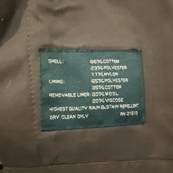 Ralph Lauren RN 21510 Brown Long Trench Over Coat Size 44L Mens - Picture 3 of 8